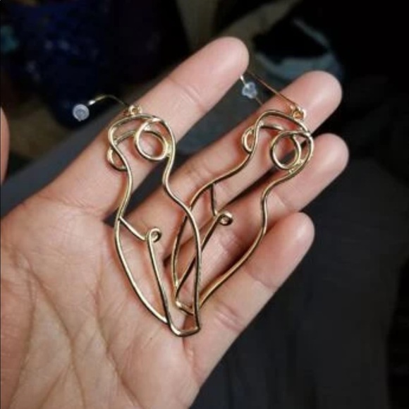 Hollow Body Design Drop Earrings 1pair - Picture 3 of 4